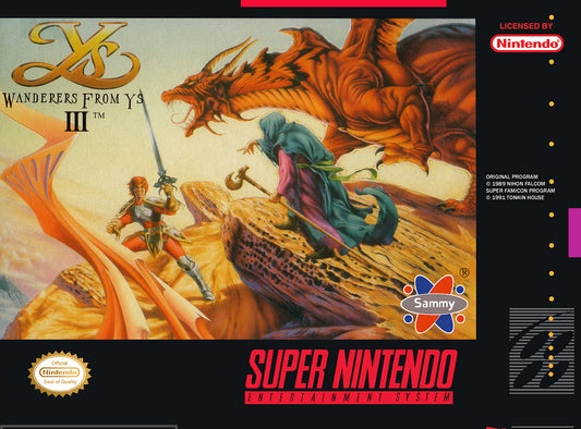 Ys III Wanderers from Ys (SNES)