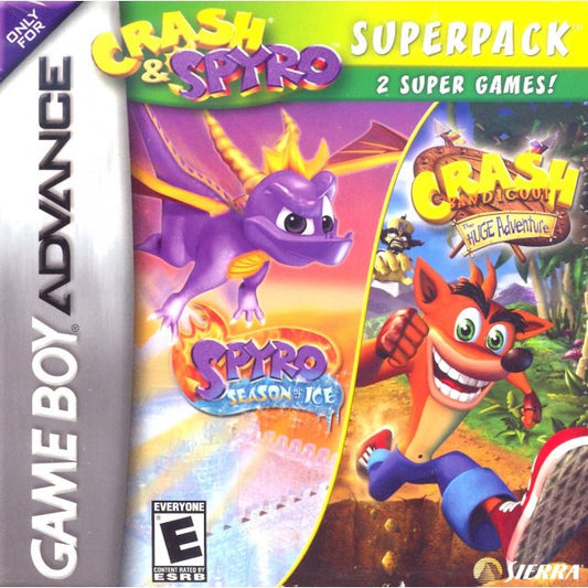 Crash and Spyro Superpack: Purple & Orange (GBA)
